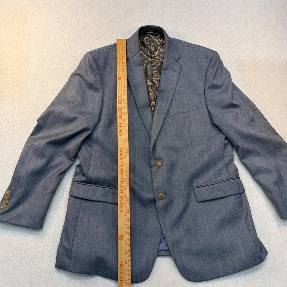 Lauren Ralph Lauren for Macy's Rayon, Polyester Sport Coat‎ Blue Birdseye 44R